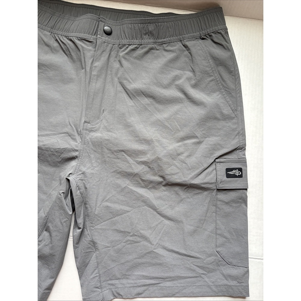 Reel Life men's gray comfort waist shorts size XXL line utility pockets - Picture 4 of 9
